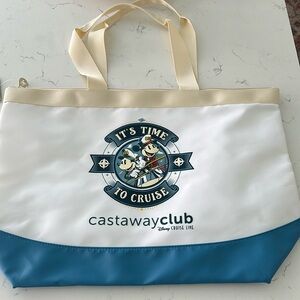 NWT tote bag beach carry on travel DISNEY CRUISE CASTAWAY CLUB MICKEY MINNIE